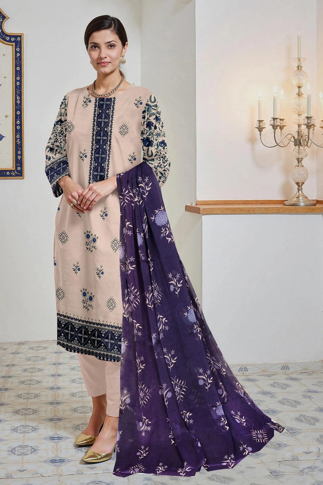 Zara Ali Digital Printed Lawn 3-PC